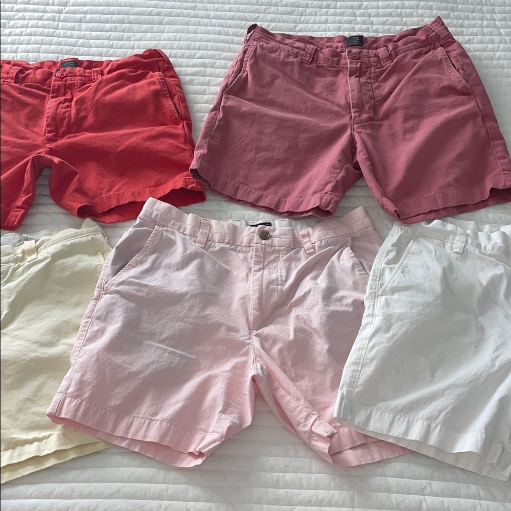 J. Crew men’s Shorts - Red, Pink, White, Yellow and Mauve